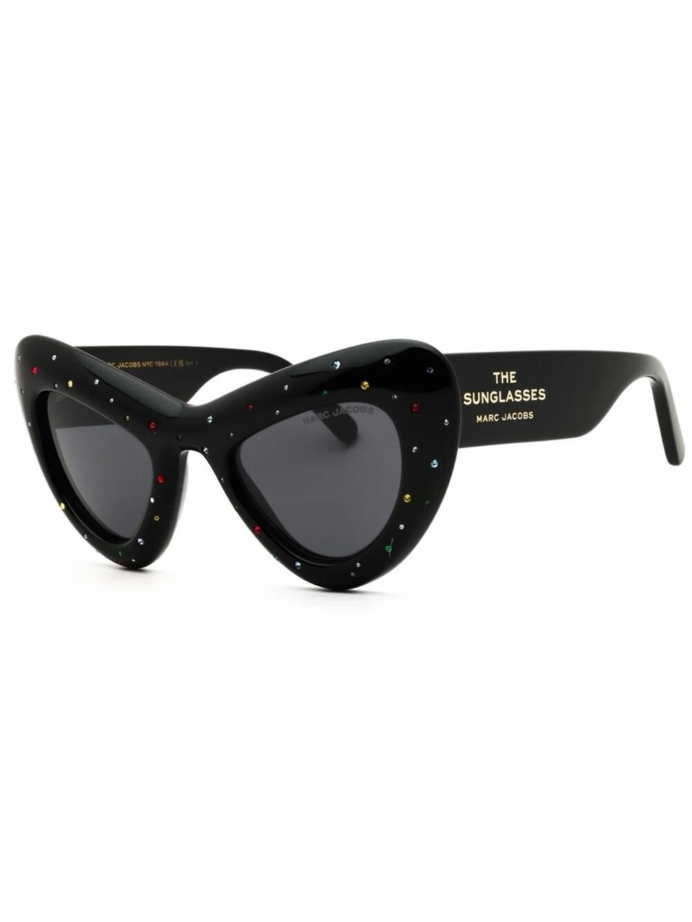 NEW!!! Marc Jacobs MARC798/SSTR 0807IR Black Cat-Eye Sunglasses Authentic